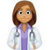 👩🏽‍⚕️ woman health worker: medium skin tone display on Facebook